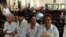 FOTO ARCHIVO. De izq. a der. la opositora Maiber Padilla, y las Damas de Blanco, Clara Lourdes Prieto, Mirian Leiva y Alida Viso el 15 de febrero de 2008, en una misa en la iglesia de Santa Rita, en La Habana. 