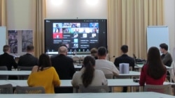 Vista de la conferencia sobre las relaciones de Ucrania y América Latina en Kyiv. 