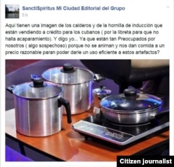 Reporta Cuba. Módulo de cocina de inducción.