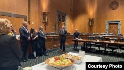 El Dr. Orlando Gutiérrez Boronat habla en un evento informativo sobre la invasión rusa a Ucrania en Washigton D.C.