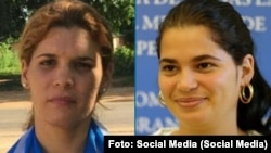 Las prisioneras políticas Saylí Navarro y Sissi Abascal, encarceladas en la prisión de mujeres de Matanzas "La Bellotex"