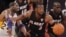 El jugador de los Heat de Miami Dwyane Wade (2d).