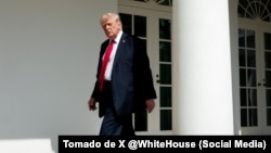 El presidente de los Estados Unidos Donald J. Trump en la Casa Blanca.