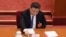 Xi Jinping, gobernante de China, durante la votación sobre la Ley de Seguridad Nacional que se ha aplicado en Hong Kong. 
