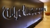 El logo de The Washington Post en la redacción del diario.