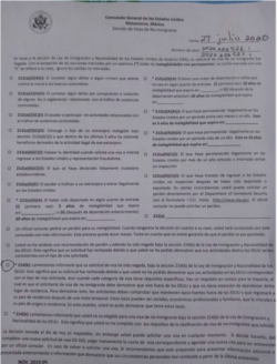 Documento del fallo en el caso del opositor cubano Ramón Arboláez. (Foto cortesía)