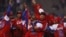 Fotografía de archivo. Jugadores del equipo de béisbol de Cuba. 