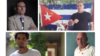 Combinación de fotografías de líderes de la oposición cubana. Arriba: Ferrer García (izq), Díaz Silva (der); abajo: Otero Alcántara (izq) y Navarro (der.)