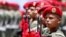 Soldados venezolanos durante una ceremonia.