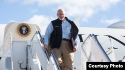 Alan Gross a su regreso a EEUU tras cinco años preso en Cuba.