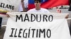 Un venezolano residente en Brasil muestra su rechazo a Maduro.
