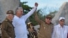 De izquierda a derecha, Ramiro Valdés, Miguel Díaz-Canel, Raúl Castro y José Ramón Machado.