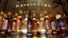 Vista de botellas del ron Havana Club. 